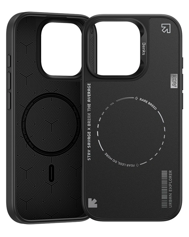 Benks iPhone 16 Pro Dinamic Minimalist dėklas, juoda, 3 nuotrauka